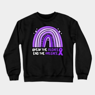 Break The Silence End Violence Domestic Violence Awareness Crewneck Sweatshirt